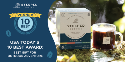 STEEPED COFFEE WINS USA TODAY’S 10BEST READERS’ CHOICE AWARD FOR BEST GIFT FOR OUTDOOR ADVENTURERS