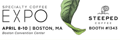 STEEPED COFFEE SHOWCASES TOP LINEUP OF NATIONAL ROASTERS AND FEATURES RED BAY COFFEE FOUNDER AT SPECIALTY COFFEE EXPO